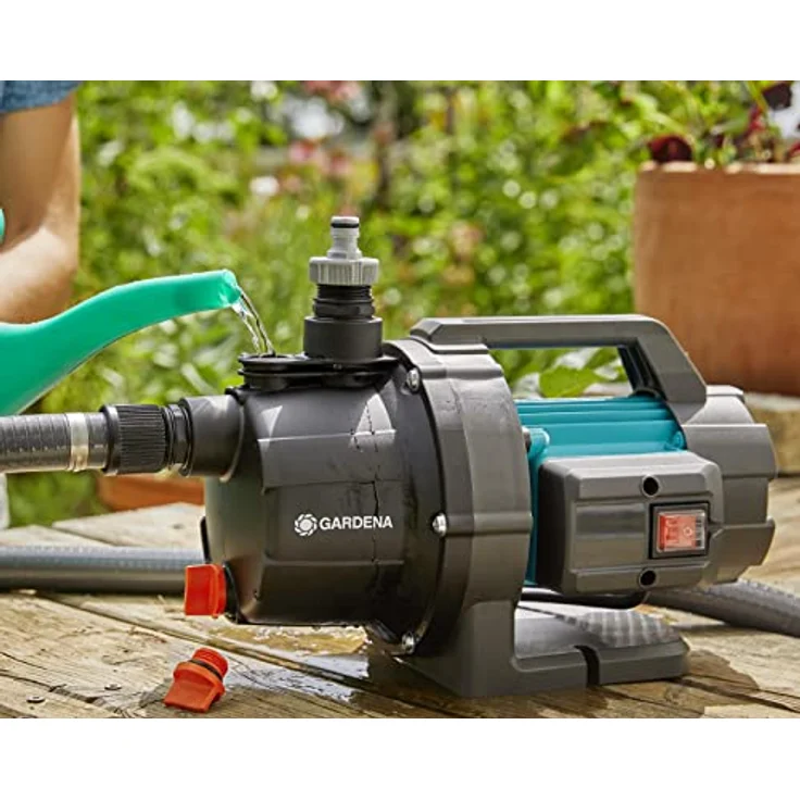 Gardena Gartenpumpe 3700/4 P Basic, Bewässerungspumpe mit 3700 l/h Fördermenge, 800 W, Edelstahlwelle, Kunststoffgehäuse, Regneranschluss möglich – Bild 4