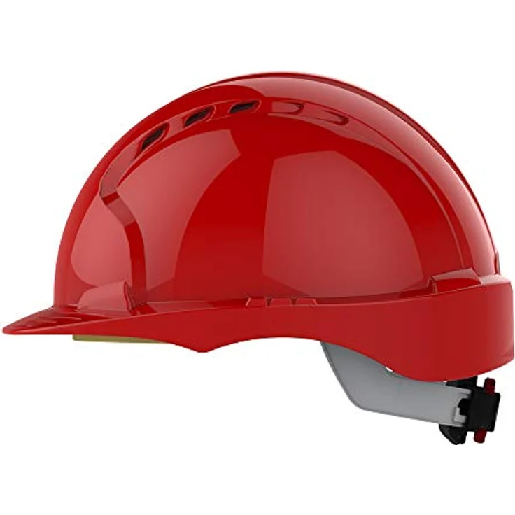 JSP ajf170–000–600 EVO3 Ratschen Helm, belüftet mit harter HDPE Schale und ägyptischem Baumwoll-Schweißband, rot – Bild 3