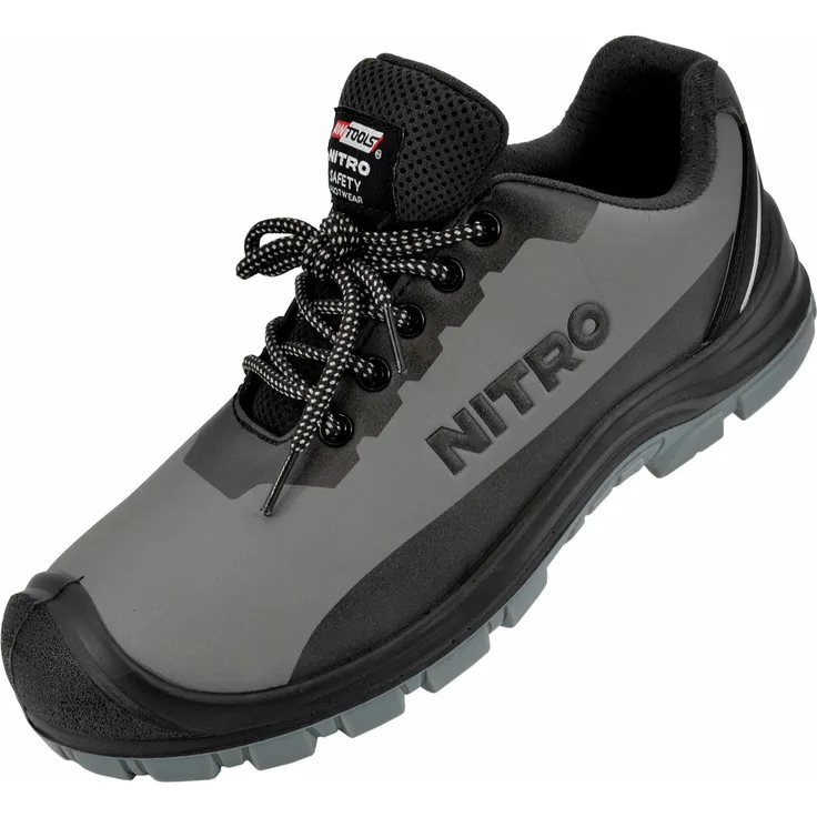 AWTools Nitro Stiefel, leichte Sicherheitsschuhe Größe 44, EN ISO 20345:2022, S3 SR FO, Stahlkappen, Kevlar-Durchtrittschutz, PU-Mikrofaser