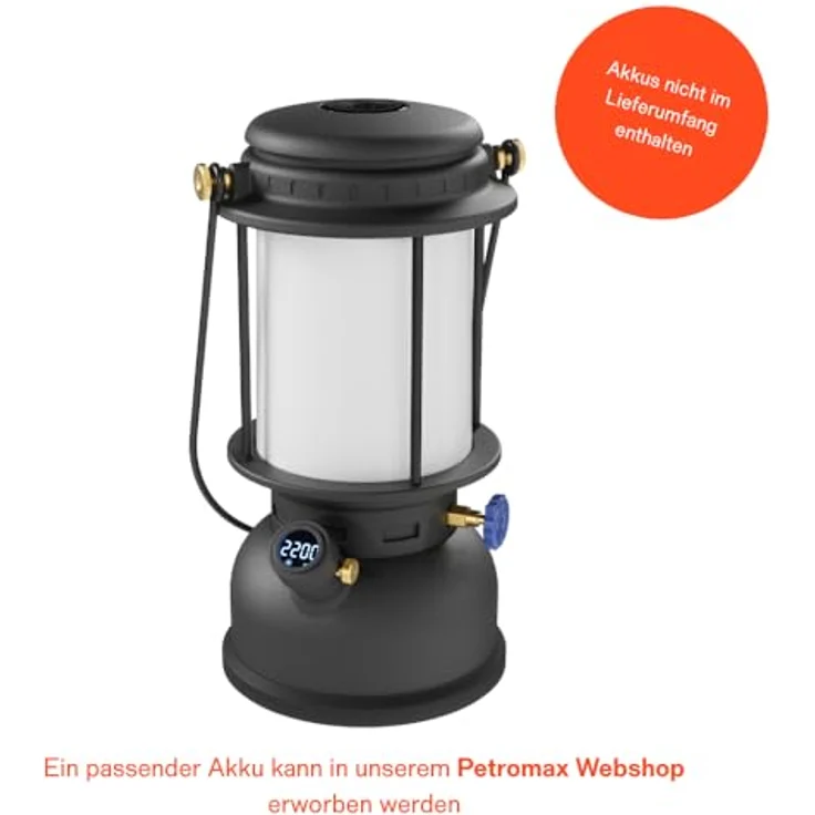 Petromax LM500, Dimmbare LED-Laterne mit 500 Lumen, Powerbank-Funktion, Retro-inspiriertes Design, ideal für Camping und Outdoor-Abenteuer – Bild 2