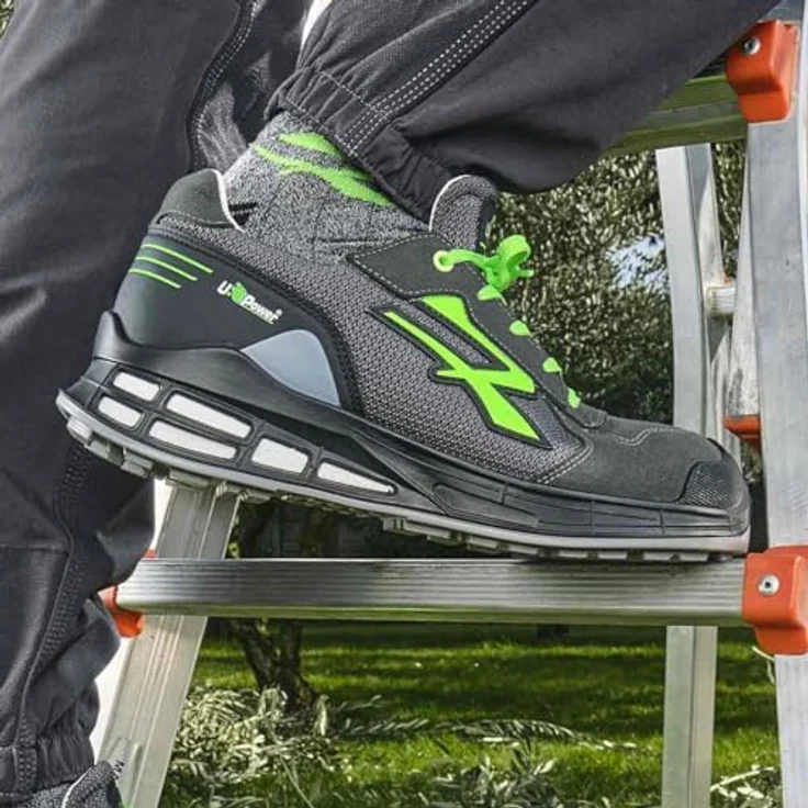 U-Power Egon Esd S1P Src Sicherheitsschuh, Halbschuh aus Mikrofaser und Nylon mit Aluminium Schutzkappe und rutschfester Sohle – Bild 3