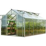 GFP Gewächshaus Topas 6 aus Alu 225x384 cm ca. 8 mm Doppelstegplatten formstabil & witterungsbeständig - Made in Austria