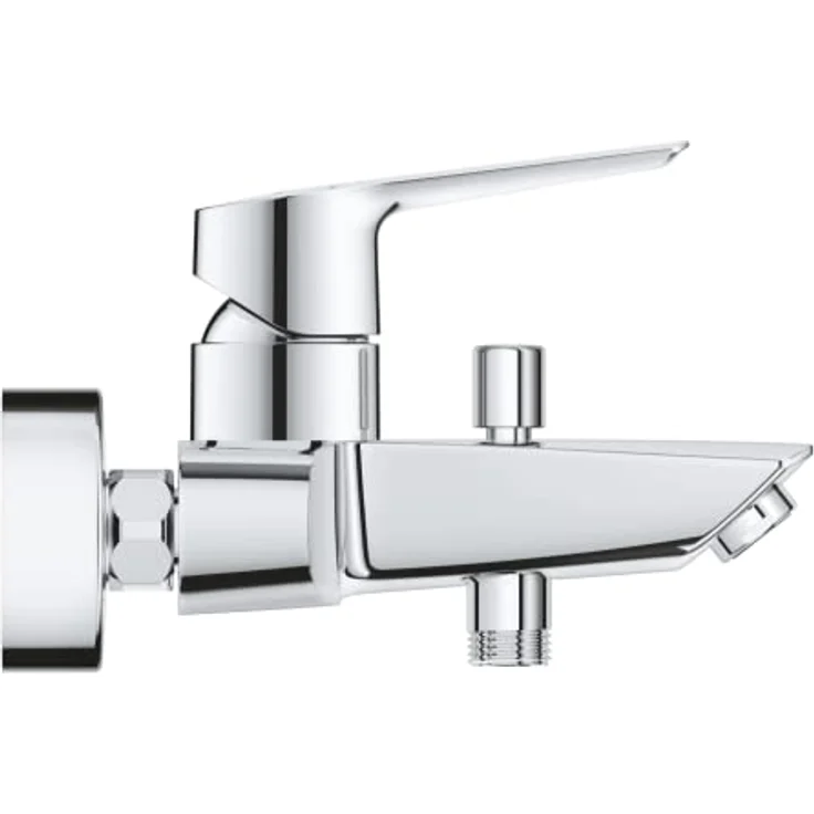 Grohe QuickFix Badewannenarmatur Start, Wandmontage mit kratzfester Chromoberfläche, Einhebelmischer und integriertem Rückflussverhinderer – Bild 2