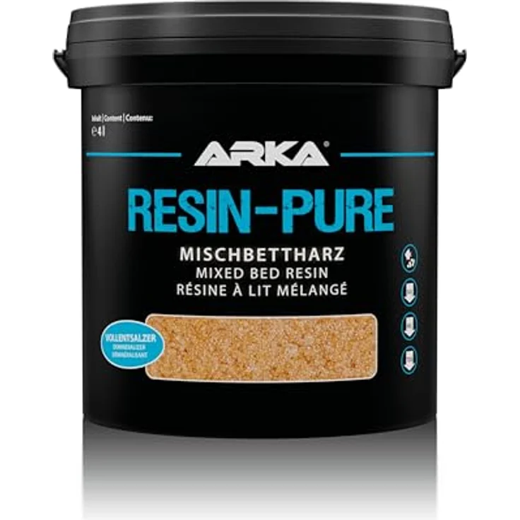 ARKA Biotechnologie GmbH Aquarien-Substrat Microbe-Lift Vollentsalzer Resin-Pure, 4000 ml, entfernt Silikat und Nitrat, ideal für Resinfilter – Bild 1