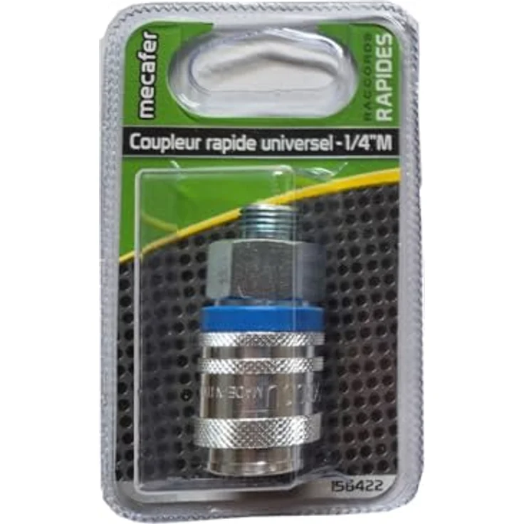 MECAFER Universeller Schnellkuppler Metall 1/4 M, robuster Anschluss für Kompressoren – Bild 2