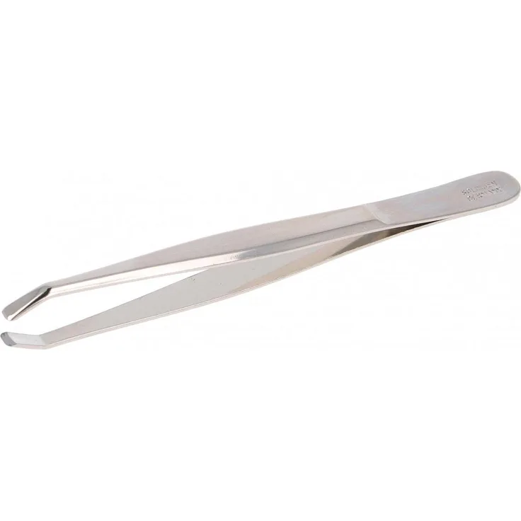 Parsa Beauty Profi Pinzette Solingen, gekröpft, mit handgeschliffenen Greifflächen, silber