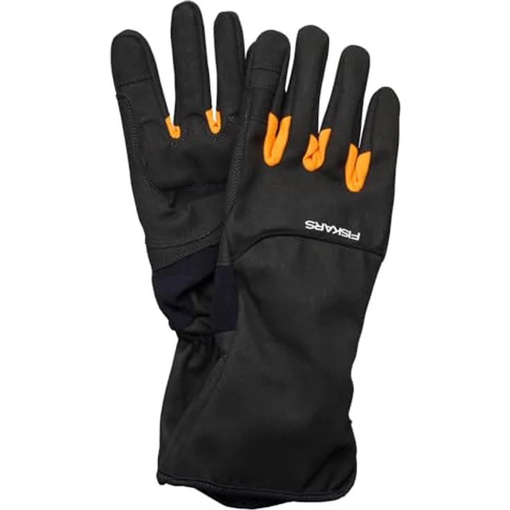 Fiskars Strauchpflege-Handschuhe, Arbeitshandschuhe mit Touchscreen-kompatiblen Daumen und Fingerspitzen, Schwarz/Orange – Bild 5