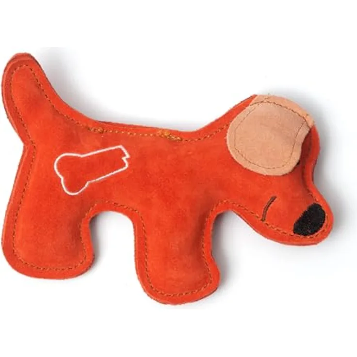 Aumüller Hundespielzeug aus Leder - Hund, orange