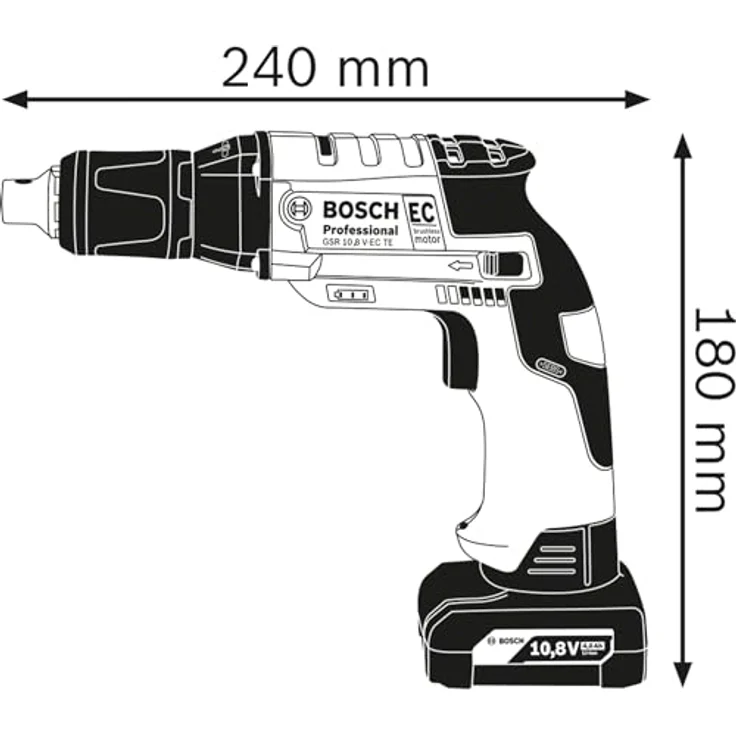 Bosch Professional Akku-Trockenbauschrauber GSR 10,8 V-EC TE – Bild 4