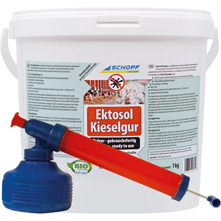 Schopf SCHOPF Hygiene Ektosol Kieselgur, 1 kg + Pulverzerstäuber