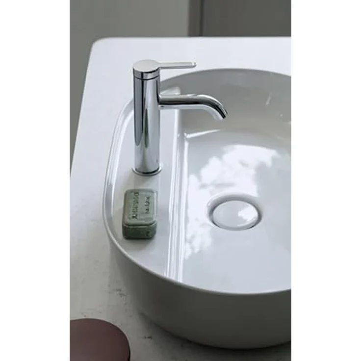 Duravit Luv Quarzsteinkonsole LU9469, 988mm Breite, unempfindlich gegen Feuchtigkeit, Weiß Struktur – Bild 3