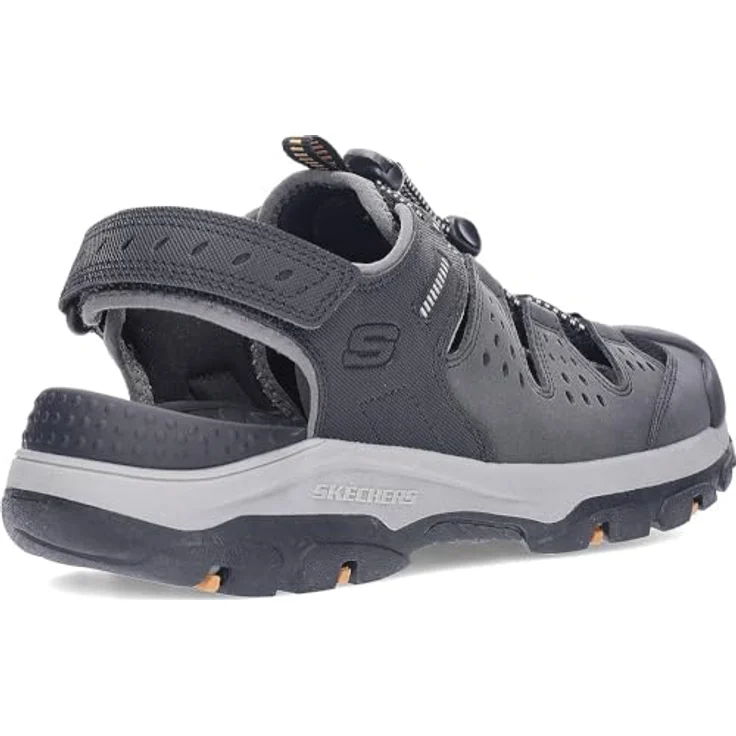 Skechers Tresmen Menard, Herren Sandalen, Sicherheitssandalen aus Synthetik mit Klettverschluss, Schwarz, Größe 44 – Bild 6