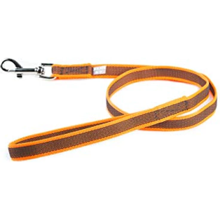 Julius-K9 Gummierte Leine mit Schlaufe Orange - Grau (Hund), Strapazierfähige Hundeleine mit Gummifasern – Bild 3