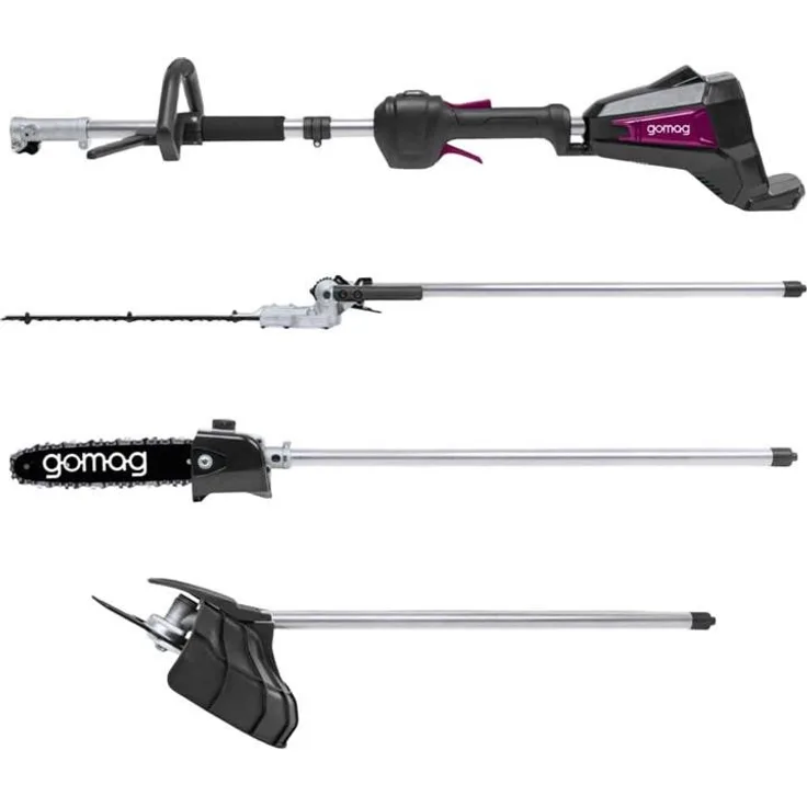 Gomag Garten-Multifunktionsgerät GO-GMG400BL, 4-in-1 Rasentrimmer, Heckenschere und Hochentaster, Solo-Version, 20V, bürstenloser Motor