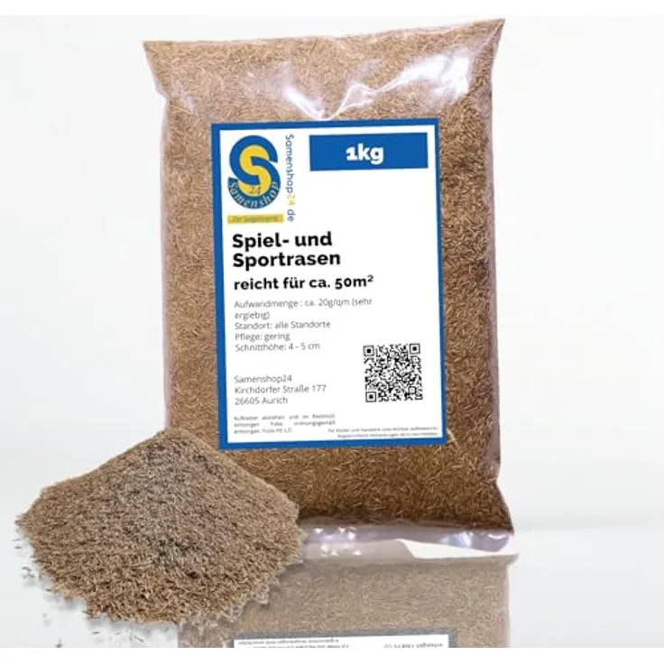 Samenshop 24 Samenshop24 Spiel- und Sportrasen 1kg für 50m²