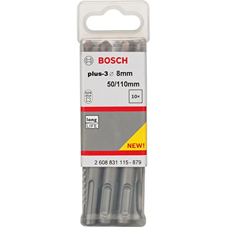 Bosch Professional Hammerbohrer SDS plus-3 (für Beton, 8 x 50 x 110 mm, Zubehör Bohrhammer) mit Bosch Carbide Technology – Bild 2