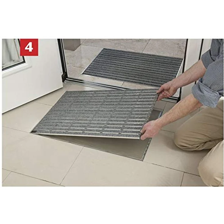 ACO Self® Schuhabstreifer Rips Anthrazit mit Alu Winkelrahmen-75 cm x 50 cm (B x H) – Bild 5