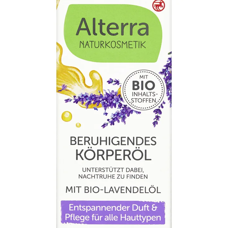 Alterra Beruhigendes Körperöl Bio-Lavendelöl 100 ml, vegan, Naturkosmetik, silikonfrei für alle Hauttypen