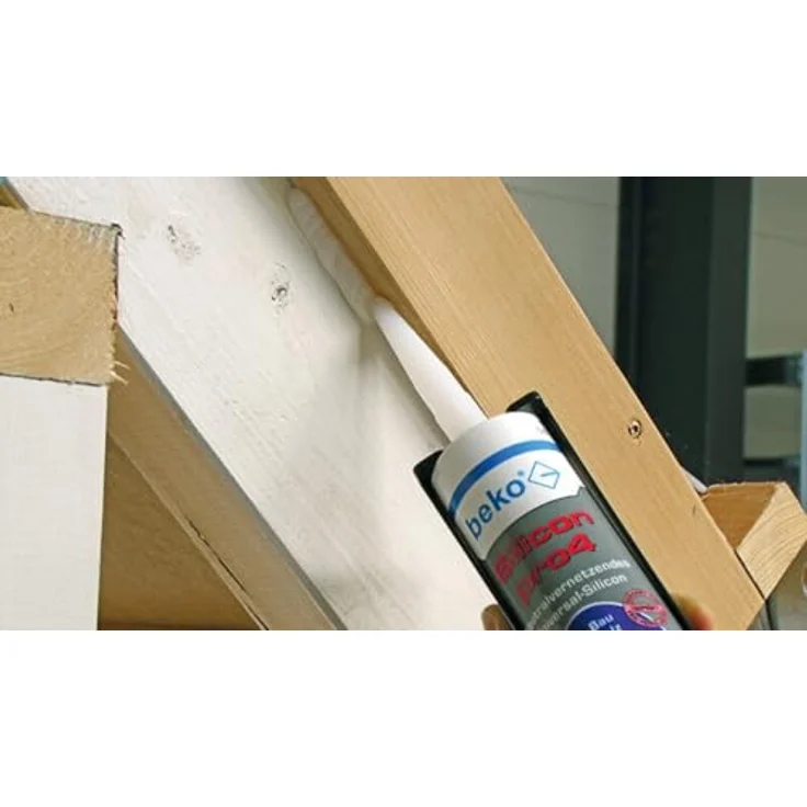 beko Silicon pro4 Premium Silikon 310 ml, fungizid und UV-beständig in hellbraun/buche-hell, für vielseitige Abdichtungen – Bild 5
