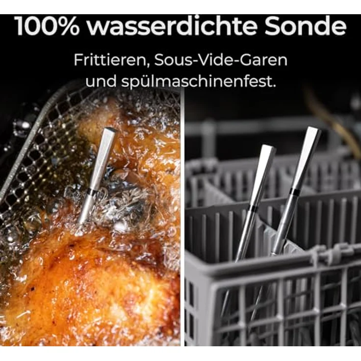 MEATER Pro Duo: Smart Meat Thermometer Digital mit 550°C Hitzebeständigkeit, großer Reichweite, zertifizierter Genauigkeit und 50+ Rezepten in App – Bild 4