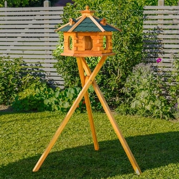 Deko-Shop-Hannusch XXL Vogelhaus Mit Bitumendach – 57 Cm Durchmesser, Wahlweise Mit Ständer, Wetterfest