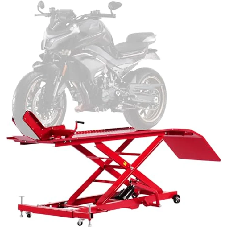 VEVOR Hydraulischer Motorradheber, Motorradlift mit max. Hubhöhe 787 mm, Tragkraft 453,59 kg und Sicherheitsverriegelung für ATVs und Offroad-Motorräder – Bild 9