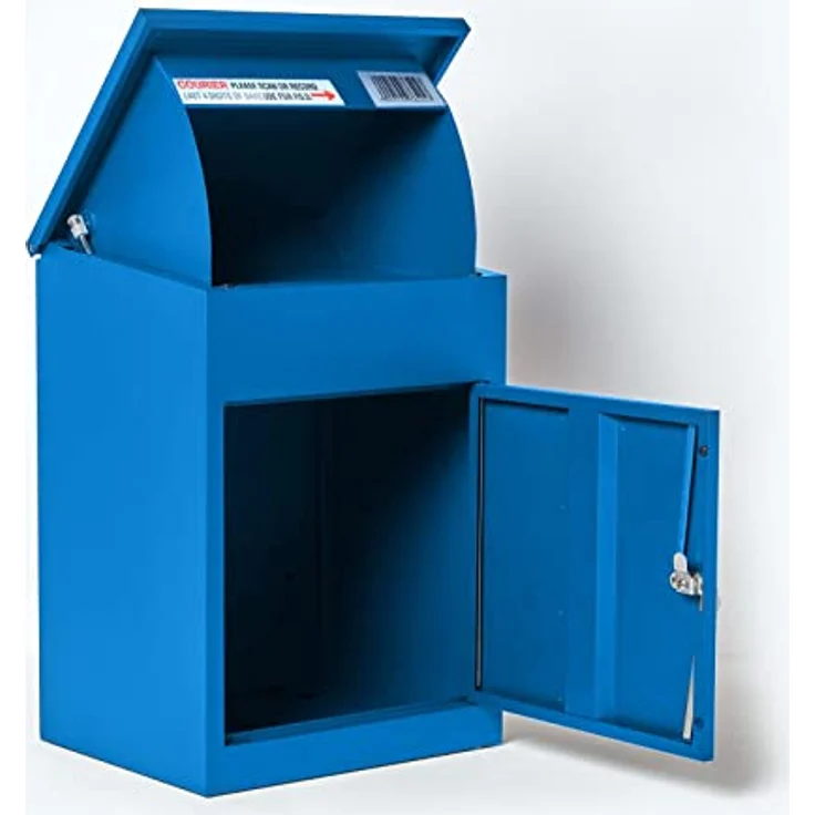 Smart Parcel Box SMART PARCEL BOX blau 44x35x58, Paketbriefkasten zur Wandmontage, Briefkasten für Pakete & Briefe – Bild 5