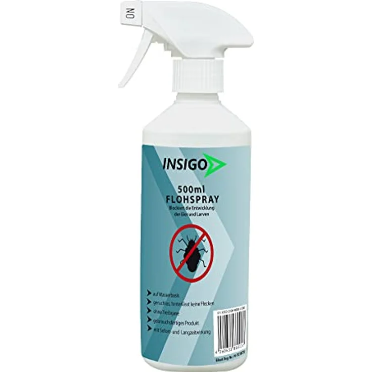 INSIGO Anti-Floh-Spray 2 Liter + 500ml | Hochwirksame Flohbekämpfung | Mittel gegen Flöhe auf Wasserbasis | Floh-Abwehr gegen Larven & Eier | Fleckenfreies Floh-Mittel mit Langzeitwirkung – Bild 4