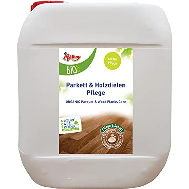 Poliboy Bio Parkett und Holzdielen Pflege - Pflege und Schutz für wertvolle Holzböden - Vegan - 5 Liter - Made in Germany – Bild 1