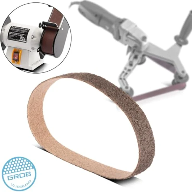 STAHLWERK Schleifvlies grobe Körnung 40 x 760 mm Schleifband | Vliesbänder | Poliervlies | Universal-Schleifbänder | Schleifmittel für Rohrbandschleifer, Bandschleifer und Schleifgeräte – Bild 2
