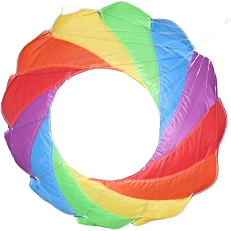 Wolkenstürmer® Bowl BOL S, 60cm Leinenschmuck Windspiel zur Drachenleine, Bunt aus Schikarex