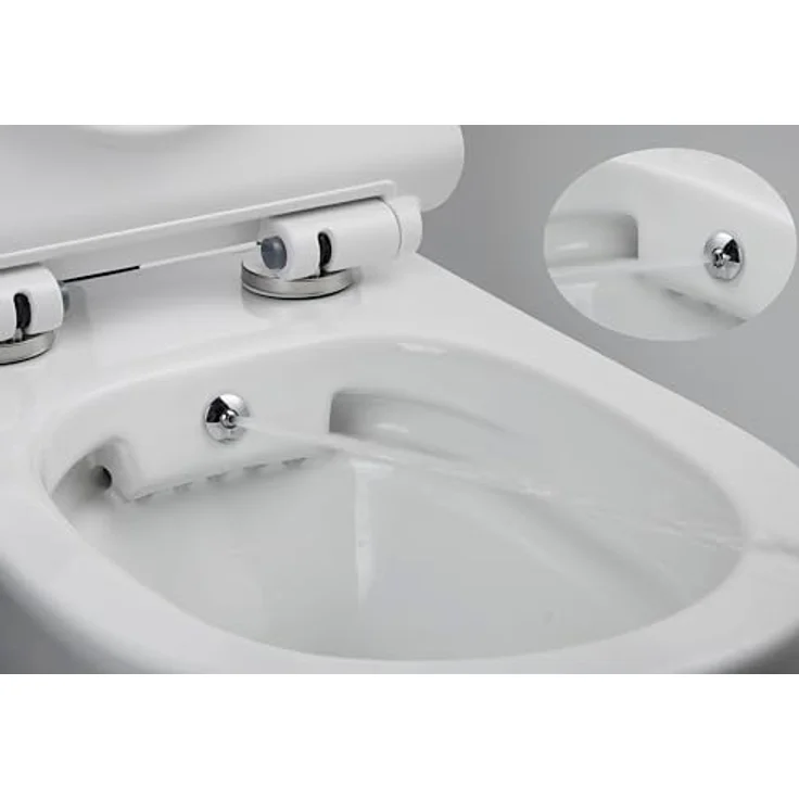 Glasdeals Taharet Dusch WC, modernes Tiefspül-WC mit Kalt- und Warmwasser Armatur, verstellbarer Düse und Soft-Close Sitz – Bild 4