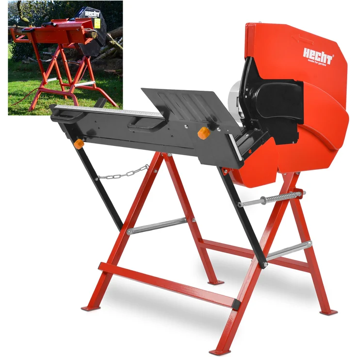HECHT 8220 Wippkreissäge 2200 W, HM Sägeblatt Ø 405 mm, 135 mm Schnittiefe, Tischverbreiterung 810 mm