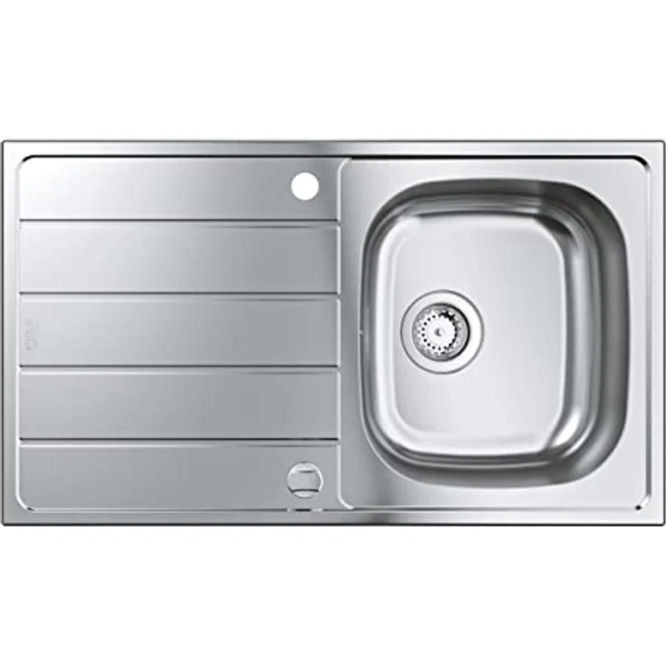 GROHE K200 | 1 Becken | Küchenspüle - Top Mount reversibel | inklusive: Ablaufgarnitur, Siebkorb, Montageset | Edelstahl | 31552SD1 – Bild 1