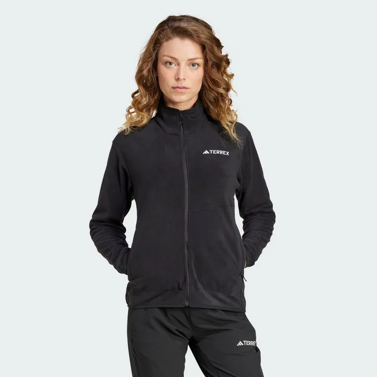 adidas TERREX Fleecejacke TERREX MULTI FLEECEJACKE, Wanderjacke aus recycelten Materialien, schwarz