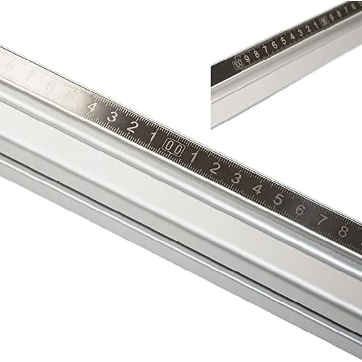 SCHMIDT systemprofile Längenanschlag B 2m Aluminium-Profil Säge-Anschlag 1m-1m Mitte Maßband 2x Ablängklappe – Bild 5