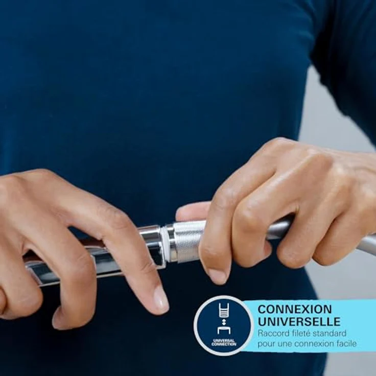Grohe Vitalio Comfort 110 QuickFix Brausestangenset, Duschsystem mit 600mm Länge, inkl. Duschablage, geeignet zum Kleben oder Bohren – Bild 7