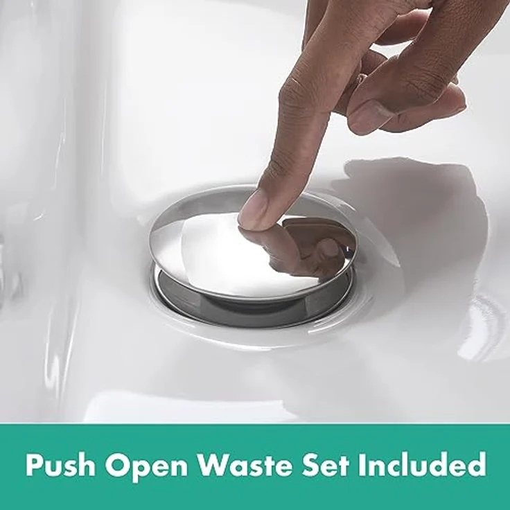 hansgrohe Logis 100, Spültischarmatur mit Push-Open Ablaufgarnitur, chrom, 5 l/min Durchflussmenge – Bild 5