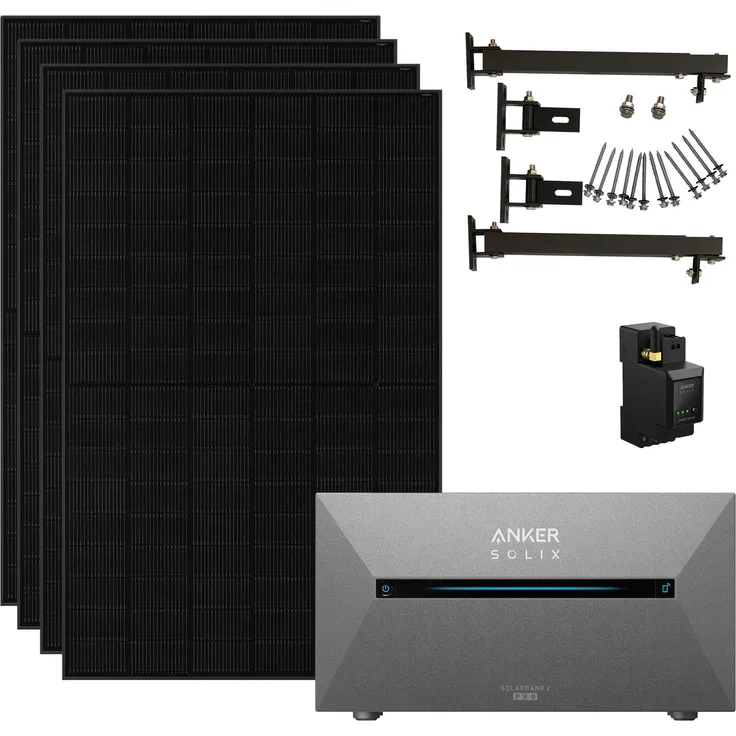 Anker SOLIX 2 Pro Balkonkraftwerk 1820W, inklusive Smart Meter und Halterung, Plug-and-Play, erweiterbar auf 9,6 kWh
