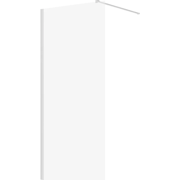 Bad Land Walk In Dusche KETIL, Duschkabine 80x195 cm, 8 mm transparentes Nano Glas, Chromprofile, langlebig und leicht zu reinigen