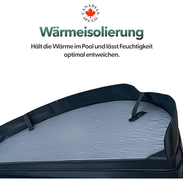 Canadian Spa Company Deluxe Isolierabdeckung, Grau, 198x198 cm, robust, wasserfest, schimmelbeständig, mit stabilen Handgriffen – Bild 4