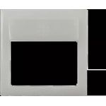 Theben 9080005 Rahmen Schwarz, Ausgleichsrahmen für theMura, passend für Gira System 55, inklusive Adapterrahmen und Tasterabdeckung