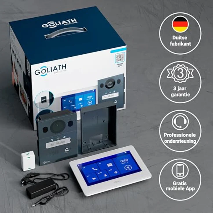 Goliath Intercom Video-Türsprechanlage Goliath Basic Line 2-Draht BUS, FullHD mit App-Anbindung, Weiß/Anthrazit – Bild 5