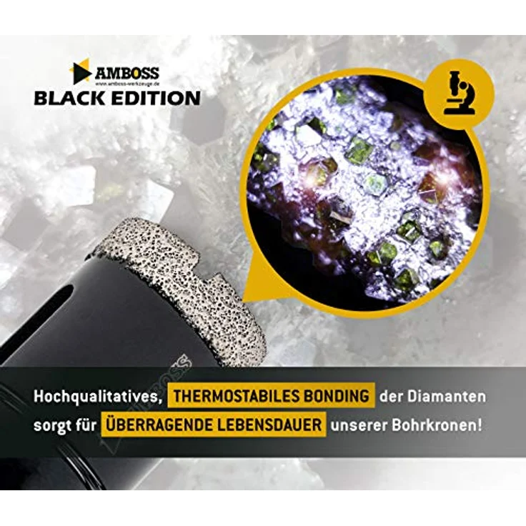 Amboss - Diamant Bohrkrone 5 mm (M14) für Winkelschleifer | Geeignet für Feinsteinzeug, harte Fliesen, Granit etc. – Bild 4