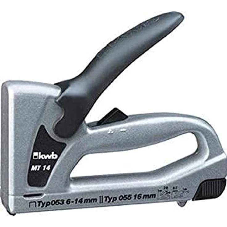 kwb PROFI TACK MT 14 N, Industrie-Handtacker für Klammerntyp 53F, stufenlose Schlagkraftregulierung, 6 - 14 mm Klammern, schwere Metallausführung – Bild 1