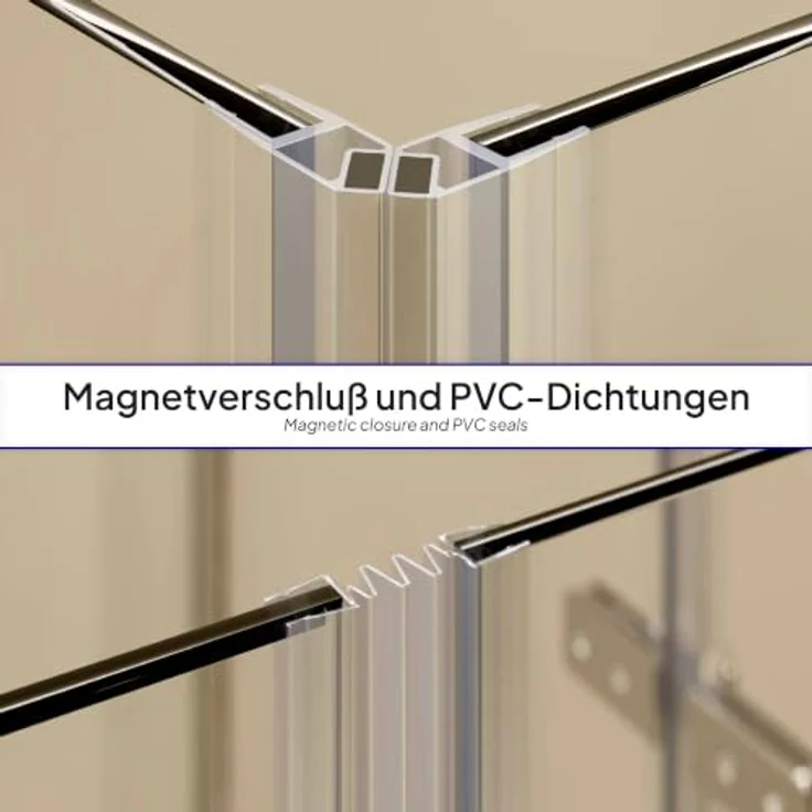 i-flair Eck-Duschkabine DK19, 75x85x180 cm, 6 mm Sicherheitsglas mit Nanobeschichtung und verchromten Türgriffen – Bild 7