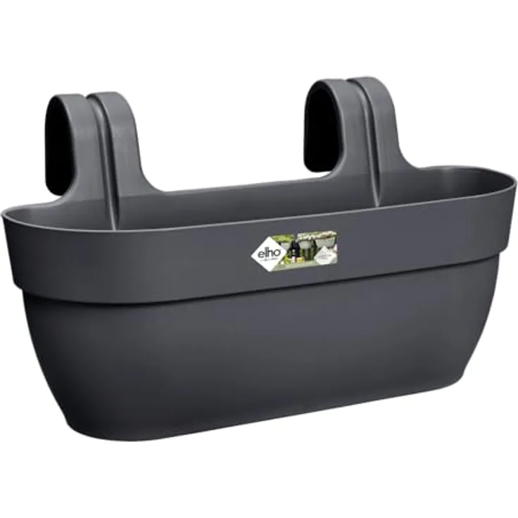 elho Vibia Campana Easy Hanger L 46 - Übertopf für Balkon & Außen - Ø 46.0 x H 26.5 cm - Schwarz/Anthrazit