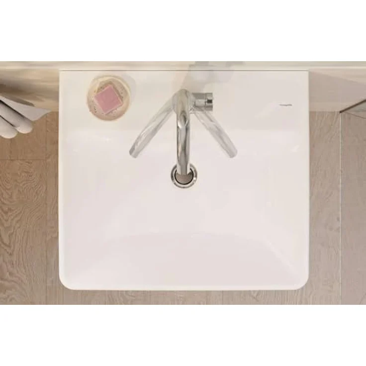 hansgrohe Xanuia Q Handwaschbecken, 500x390mm, 1 Hahnloch, mit Überlauf, weiss – Bild 3