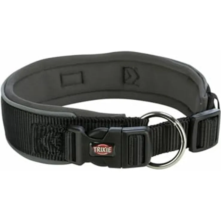 Trixie Premium-Hundehalsband, Schwarz, Graphit, XS/S, verstellbar auf 27-35 cm, hochwertige Verarbeitung