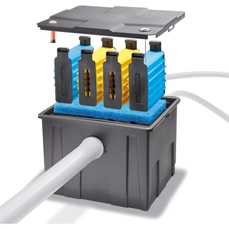 Esotec BioFilter ES350 Teichfilter Box, 4 Stufen Filtersystem bis 12000l, 8000l/h, inklusive Bio-Filterbälle und Zubehör – Bild 3